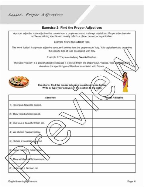 Image result for Proper Adjectives 3rd Grade Lesson