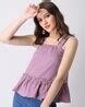 Buy Purple Tops for Women by FABALLEY Online | Ajio.com