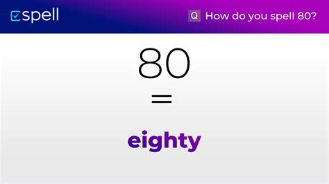 How To Spell 80 In Words - Letter Words Unleashed