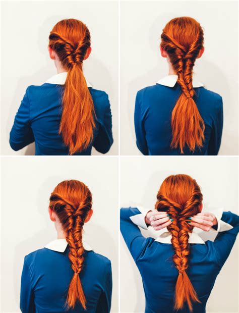 Image result for Messy Faux Hawk Fishtail Braid Tutorial