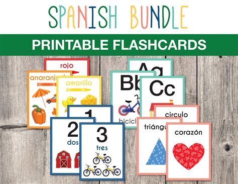 Spanish Flash Cards Free Printables Spanish Flashcards For Beginners ...
