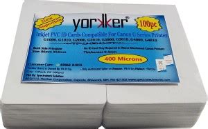 Yorkker Inkjet ID Cards SUPERTHIN 400 Micron Compatible With Can ...