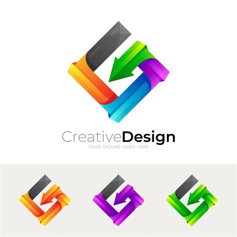 Premium Vector | Symbol letter g logo with square design vector, 3d style