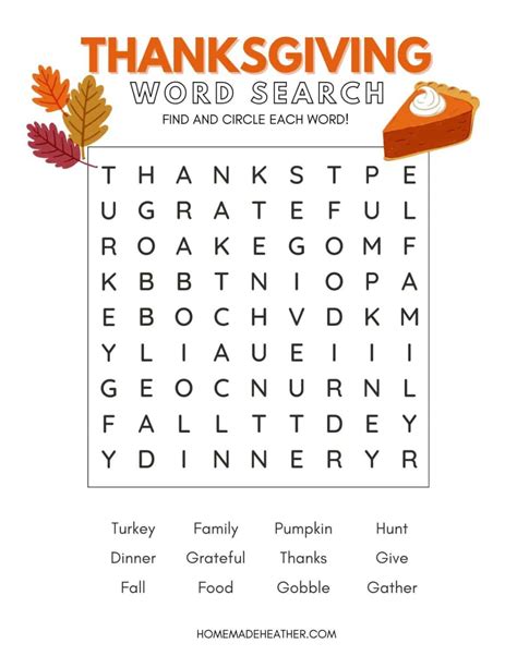 Free Printable Thanksgiving Word Puzzles - Printable Board Games