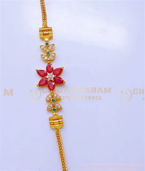 Buy Elegant Flower Design Light Weight Mugappu Side Pendant