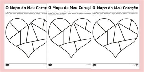 Atividade O Mapa do Meu Coração (teacher made) - Twinkl