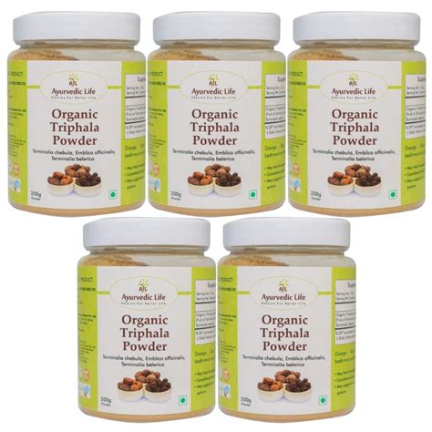 Ayurvedic Life Organic Triphala Powder (200 gms Pack of 5) : Amazon.in ...