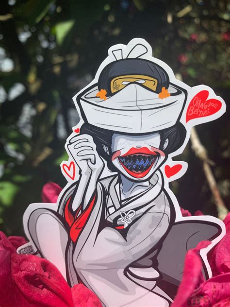 Ohaguro Bettari - Nothing but Black Teeth - [yokai Sticker.] - Etsy