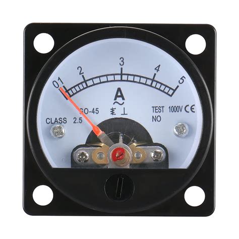 Baomain Class 2.5 Accuracy AC 0-5A Round Analog Panel Meter Ammeter ...