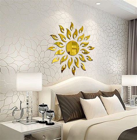 Buy WallDaddy Sun Wall Stickers for Home Sun Mirror Wall Decor Sticker ...