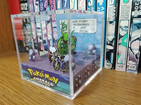 Rayquaza Sky Pillar (Emerald) - Rayquaza Emerald 3D Diorama Cube ...
