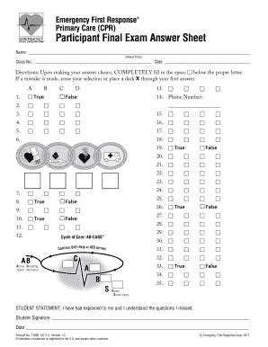 Padi Efr Exam Answers - Fill Online, Printable, Fillable, Blank | pdfFiller