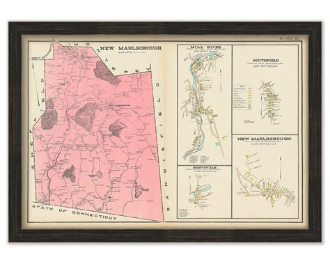 NEW MARLBOROUGH, Massachusetts 1904 Map - Replica or Genuine ORIGINAL