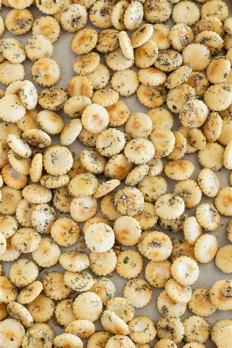 No Bake Ranch Oyster Crackers Recipe - Pitchfork Foodie Farms