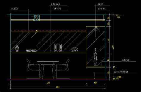 客厅装饰柜立面造型设计图CAD素材免费下载_红动中国