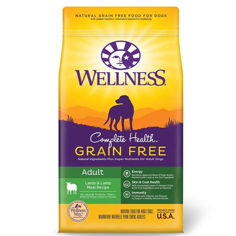 Wellness Complete Health Grain Free Lamb & Lamb Meal Adult Dog Food, 1 ...