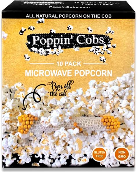 Amazon.com: Microwave Popcorn on the Cob (10 Count), Poppin' Cobs ...