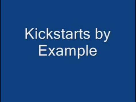 Image result for Kickstarts Example Backstage