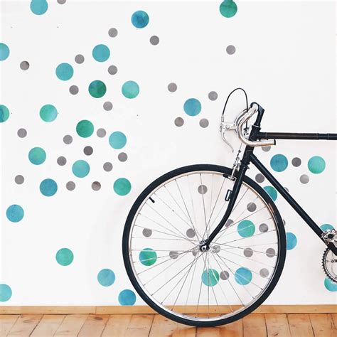 Wall sticker set Dots - Grey (50 stickers) | wall-art.com