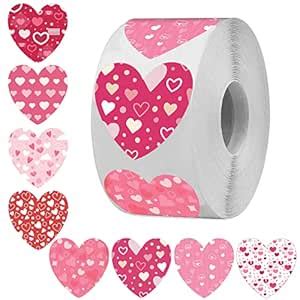 WonderHub (Pack of 500) Attractive 8 Different Design Heart Shaped ...