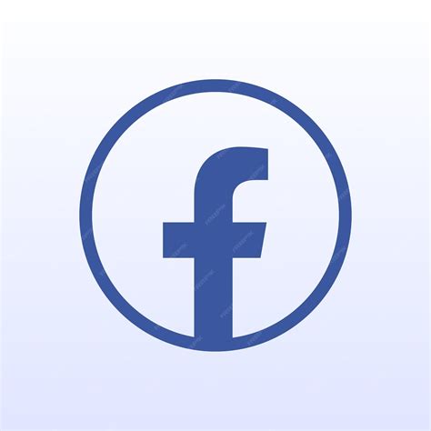 Simplified facebook f logo on blue | Premium Vector