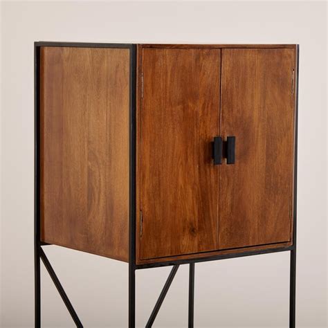 Buy (Refurbished) Ajax Mango Wood Bar Cabinet - Brown from Home Centre ...