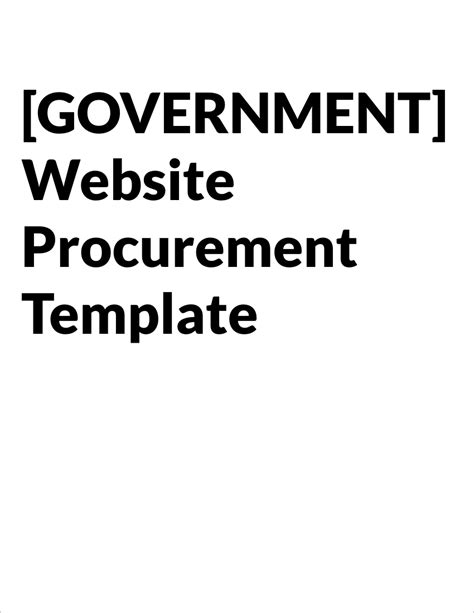 Image result for Local Government Procurement Template