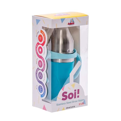 Buy ADORE SOI-STAINLESS STEEL STRAW BOTTLE WITH HANDLE- 250ML Online ...