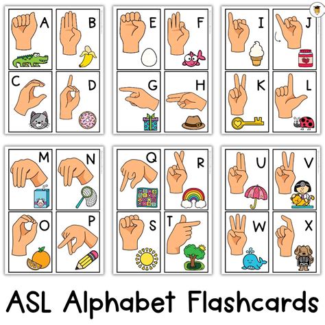 Asl Alphabet Flashcards