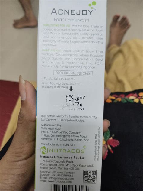 ACNE-JOY Face Wash, Anti-Acne Foam Face wash, oil Contro, (Pack of 1 ...