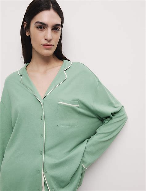 Buy Cotton Modal Revere Pyjama Set at Marks & Spencer