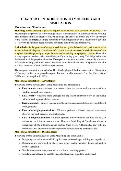 Introduction TO Modeling AND Simulation - CHAPTER 1: INTRODUCTION TO ...