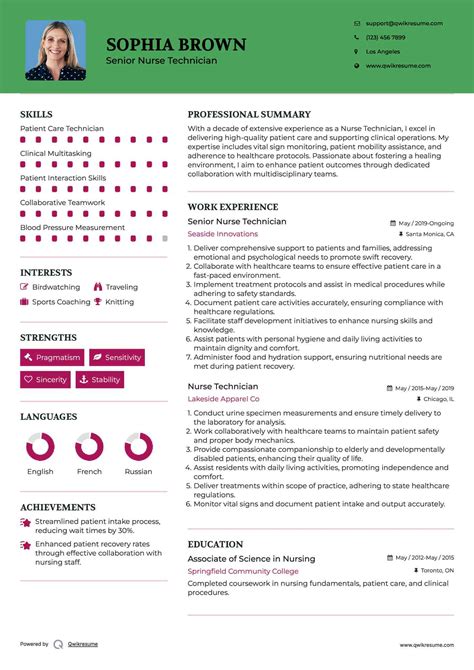 10+ Nurse Technician Resume Samples & Templates for 2025