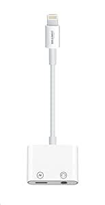 BRANKO Dual Port Lightning Cable Adapter with Charging Jack and 3.5mm ...