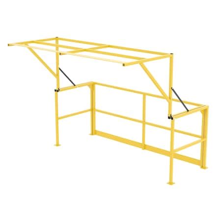 Vestil OSHA Compliant Mezzanine Safety Double Wide Gate - Yellow Powder ...