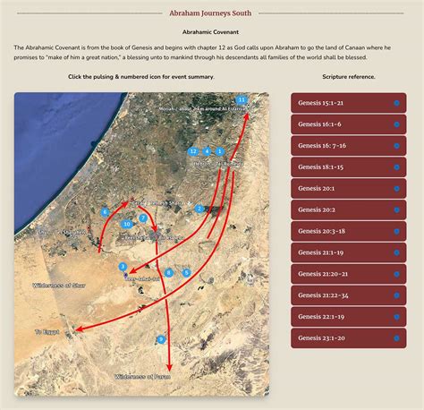 Abraham Journeys South – Isaac Born – New Map | IBible Maps