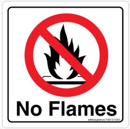 Safety Sign Store No Flames Emergency Sign Price in India - Buy Safety ...