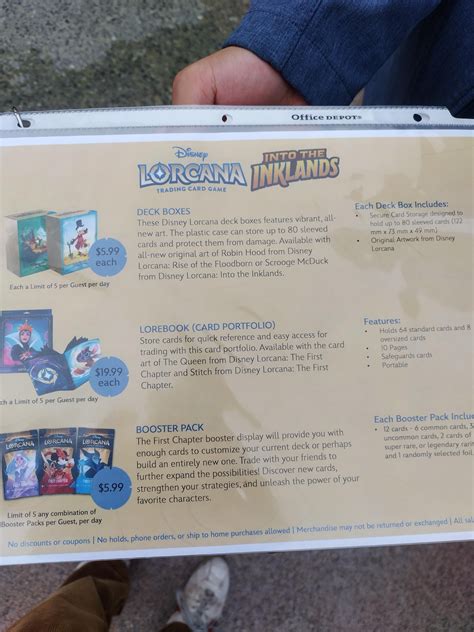 Downtown Disney (Anaheim, CA) Product List : r/Lorcana