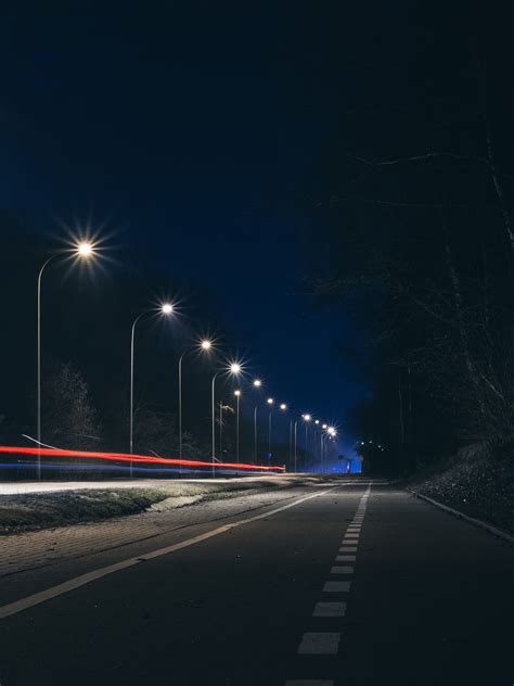 Free Images : road, night, highway, asphalt, dark, darkness, street ...