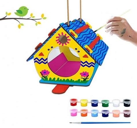 Shop Webby DIY Wooden Build & Paint Bird House for Kids Toy, Unisex, 3Y ...