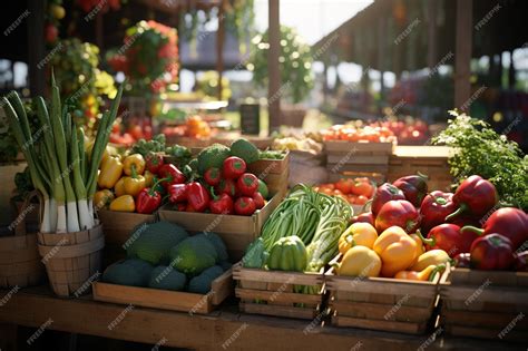 Premium AI Image | Fresh food photography at organic farmers markets