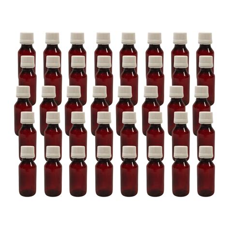 Patco Pharma 100ml Empty Amber PET Syrup Bottles Amber with White Seal ...