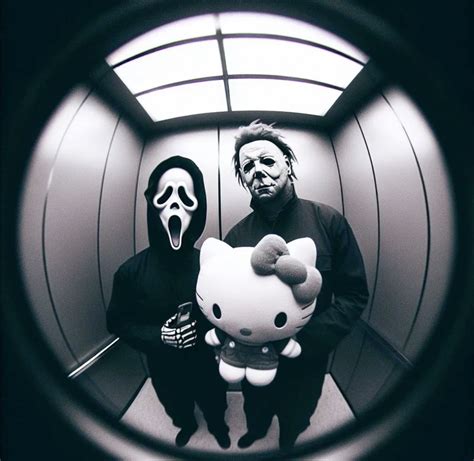 Michael Myers and Ghostface | Horror art, Hello kitty wallpaper, Scary ...