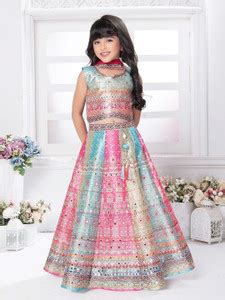 HouseOfCommon Girls Lehenga Choli Party Wear Embellished Lehenga, Choli ...