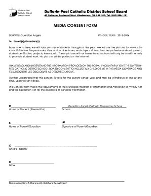 Media Consent Form - Blank Fillable Template | Fill Out, Print ...
