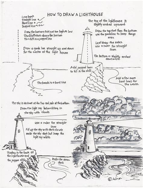 Image result for Lighthouse Drawing Tutorial