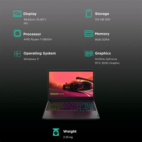 Buy Lenovo IdeaPad Gaming 3 15ACH6 AMD Ryzen 7 (15.6 inch, 8GB, 512GB ...