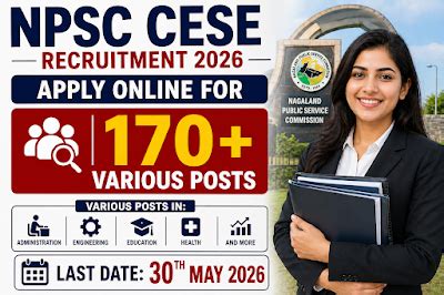 NPSC CESE Recruitment 2026 - Apply Online for 170+ Various Posts