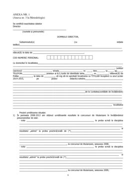 Fillable Online ANEXA NR. 1 (Anexa nr. 3 la Metodologie) - ISJ Bihor ...