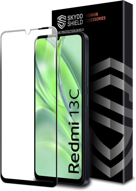 Glaxx 5D Tempered Glass for Redmi 13C 5G (Black) Full Screen Protection ...